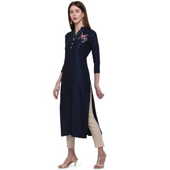 Blue printed cotton ethnic-kurtis 2