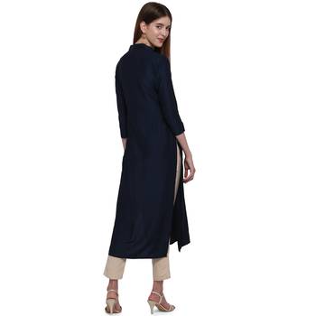 Blue printed cotton ethnic-kurtis 3