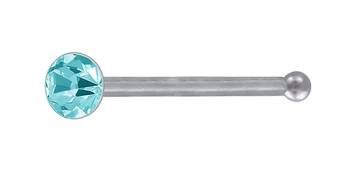 Turquoise Designer Classic Diamond Silver Plated Nose pin 2