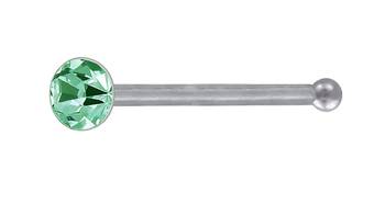 Green Designer Classic Diamond Silver Plated Nose pin 2