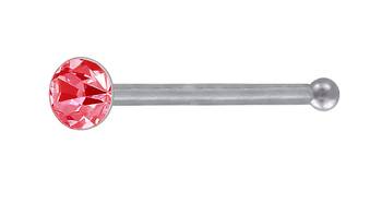 Designer Red Coloured Diamond Classic nose ring or Nose pin 1