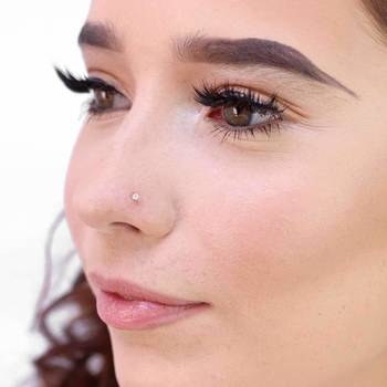 Designer Golden Dainty cubic zirconia nose ring or Nose pin 1