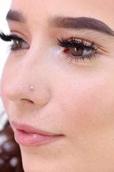 Designer Golden Dainty cubic zirconia nose ring or Nose pin