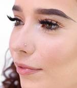 Designer Golden Dainty cubic zirconia nose ring or Nose pin