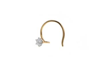 Designer Golden Dainty cubic zirconia nose ring or Nose pin 2