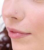 Gold Designer Classic Diamond Silver Plated Nose pin
