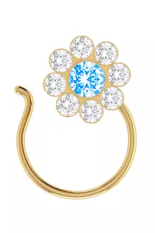 Designer Turquoise Classic Diamond nose ring or Nose Pin