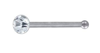Silver Small cubic zirconia nose-ring or Nose Pin 3