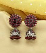 Maroon jhumkas