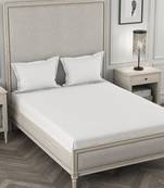 ROSARA HOME White Solid 210 TC 1 Double Bedsheet with 2 Pillow Covers