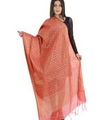 Karina Pink Women's Banarasi Kora Silk Zari Dupatta