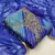 Blue bandhej banarasi silk blend salwar