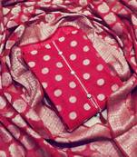 Maroon booti banarasi silk salwar