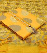 Mustard paisley banarasi silk salwar