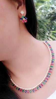 Multicolor ruby   necklace-sets 3