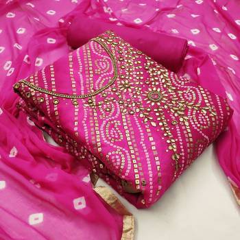 Dark-pink hand embroidery kota doria salwar 1