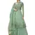 Teal embroidered net salwar