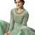 Teal embroidered net salwar