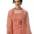 Peach embroidered net salwar