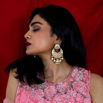 Dark Pink crop top lehenga with embroidery online 3