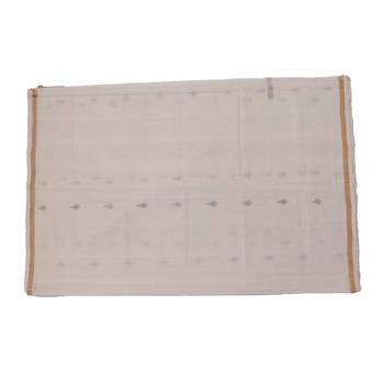 White hand woven andhra pradesh handloom saree with blouse 2