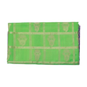 Light green hand woven andhra pradesh handloom saree with blouse 3
