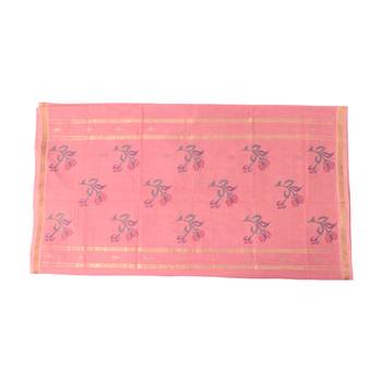 Pink hand woven andhra pradesh handloom saree with blouse 3