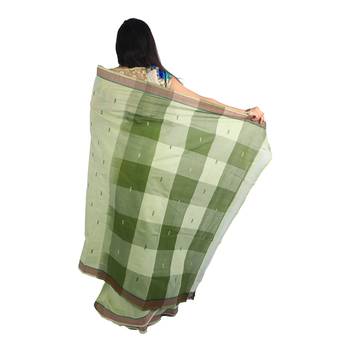 Light green hand woven andhra pradesh handloom saree  1