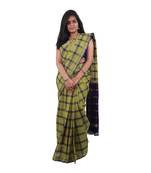 Green hand woven andhra pradesh handloom saree 