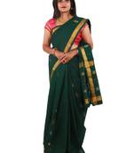 Green hand woven andhra pradesh handloom saree 