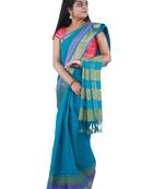Light green hand woven andhra pradesh handloom saree with blouse