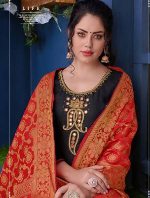 Black hand embroidery cotton salwar 2