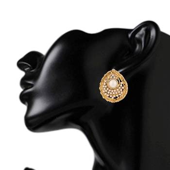 Ethnic Indian Bollywood Jewelry Set Pearly pure Earrings Set 3