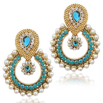 Pearl traditional ethnic indian earring 1