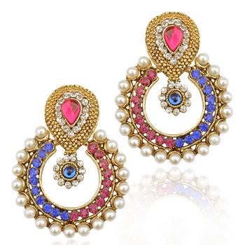 Pearl traditional ethnic indian earring 1
