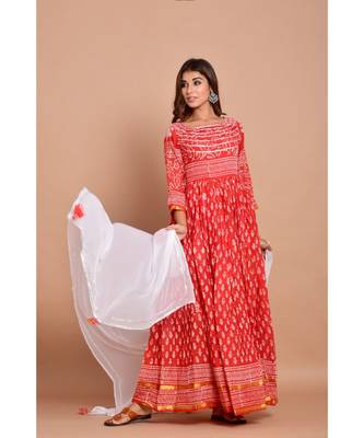 Pink bandhej cotton kurta sets 2