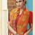 Orange woven banarasi silk saree with blouse