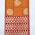 Orange woven banarasi silk saree with blouse
