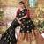 Black woven banarasi silk saree with blouse