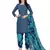 Blue printed crepe salwar