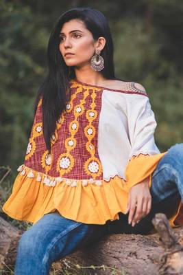 Indian Traditional Boho Style Circular Winter Khadi Poncho  1