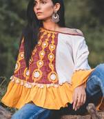 Indian Traditional Boho Style Circular Winter Khadi Poncho 