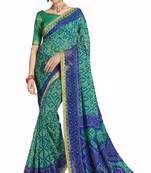 Designer Party Wear Traditional Look Heavy Border Work Bandhej Saree