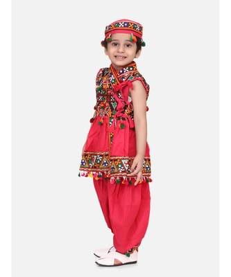 pink Embroidered Sleeveless Kedia Dhoti set 3