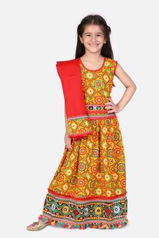 Bandhani Chaniya Choli With Frill Dupatta