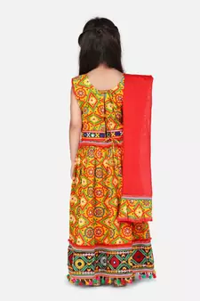 Bandhani Chaniya Choli With Frill Dupatta