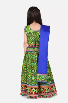 Bandhani Chaniya Choli With Frill Dupatta