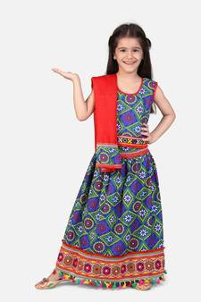 Bandhani Chaniya Choli With Frill Dupatta