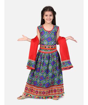 Bandhani Chaniya Choli With Frill Dupatta 2
