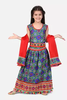 Bandhani Chaniya Choli With Frill Dupatta